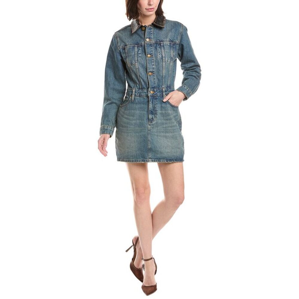 Simkhai Womens  Maxella Denim Jacket Mini Dress, Multi